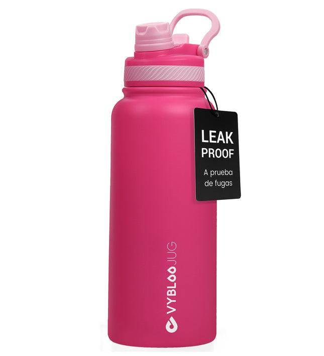 VyblooJug Rubí Vaso Termico con Doble Pico con Asa para Transportar
