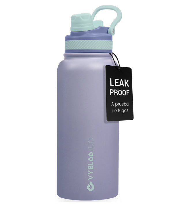 VyblooJug Amatista Vaso Termico con Doble Pico con Asa para Transportar