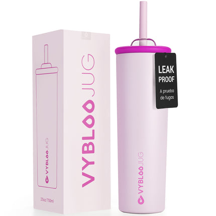 VYBLOOJUG Vaso Térmico de Acero Inoxidable con Calor/Frí 25oz Rosa
