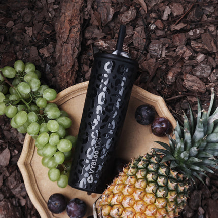 VYBLOOJUG Termo para Viajes de Acero Inoxidable con Popote 25oz Jaguar