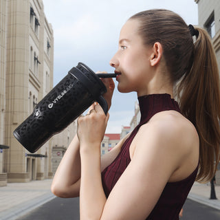 VyblooJug Jaguar Taza de Acero Inoxidable con Tapa y Asa Para uso en Vehículos