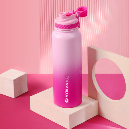 VYBLOOJUG Termo Frío/Calor para Senderismo o Viajes Degradado Fucsia