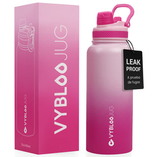 VYBLOOJUG Termo Frío/Calor para Senderismo o Viajes Degradado Fucsia