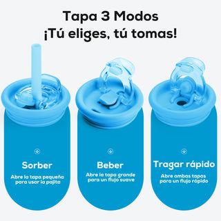 VyblooJug Fizz Azul Taza de Acero Inoxidable con Tapa y Asa Para uso en Vehículos