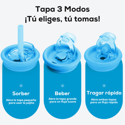 VyblooJug Fizz Azul Taza de Acero Inoxidable con Tapa y Asa Para uso en Vehículos