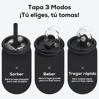 VyblooJug Fizz Sombrío Taza de Acero Inoxidable con Tapa y Asa Para uso en Vehículos