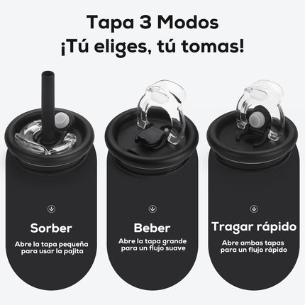 VyblooJug Fizz Sombrío Taza de Acero Inoxidable con Tapa y Asa Para uso en Vehículos