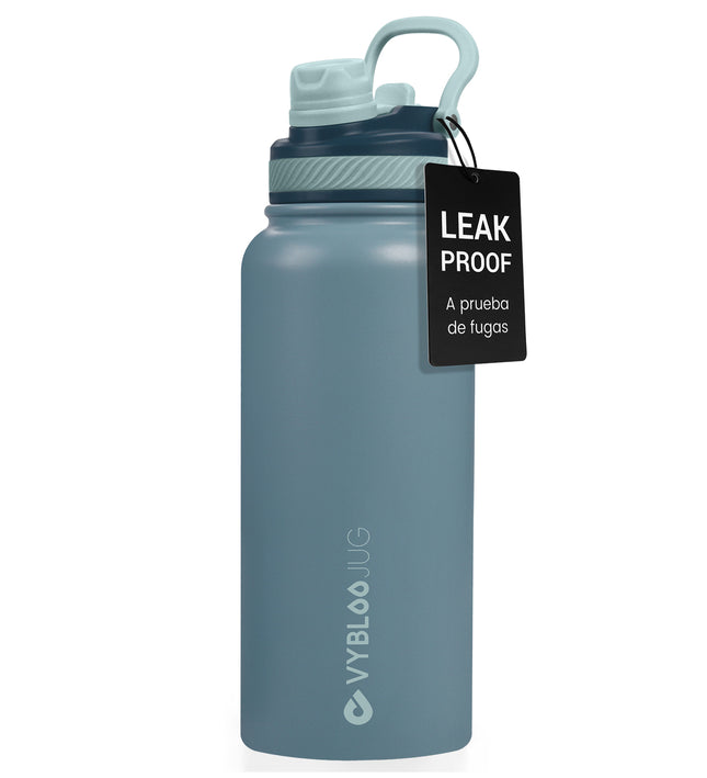 VyblooJug Labradorita Vaso Termico con Doble Pico con Asa para Transportar