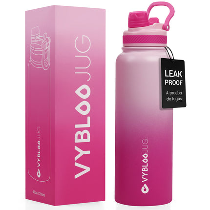 VYBLOOJUG Termo Frío/Calor para Senderismo o Viajes Degradado Fucsia
