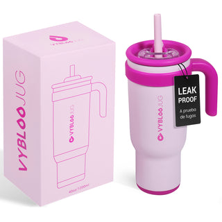 VyblooJug Bayas Flotantes Taza de Acero Inoxidable con Tapa y Asa Para uso en Vehículos