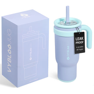 VyblooJug Bayas Aurora Taza de Acero Inoxidable con Tapa y Asa Para uso en Vehículos