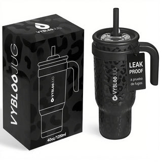 VyblooJug Jaguar Taza de Acero Inoxidable con Tapa y Asa Para uso en Vehículos