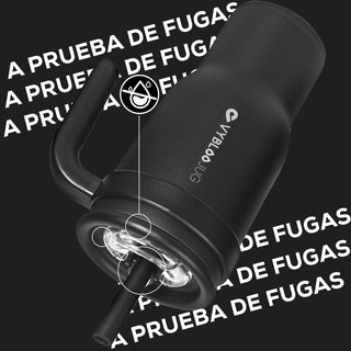 VyblooJug Fizz Sombrío Taza de Acero Inoxidable con Tapa y Asa Para uso en Vehículos