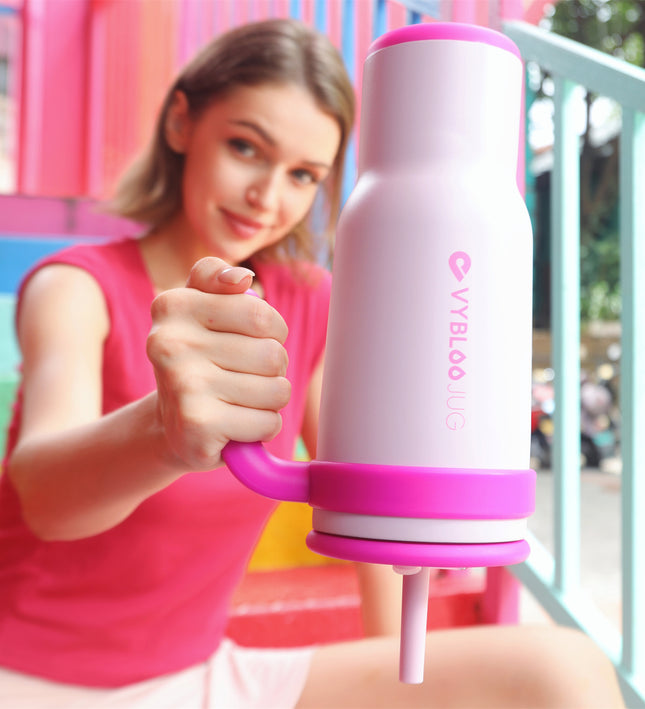 VyblooJug Bayas Flotantes Taza de Acero Inoxidable con Tapa y Asa Para uso en Vehículos