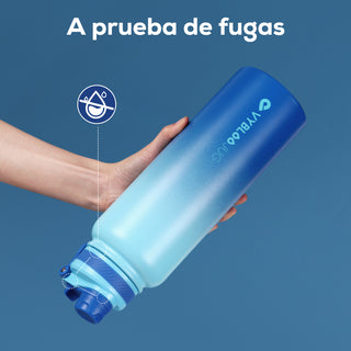 VYBLOOJUG Vaso Térmico con Doble Pared para Aventura Degradado en Azul