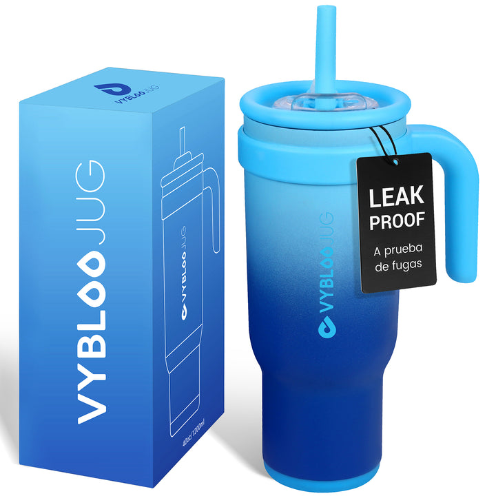 VyblooJug Fizz Azul Taza Térmica Para Auto | 40oz