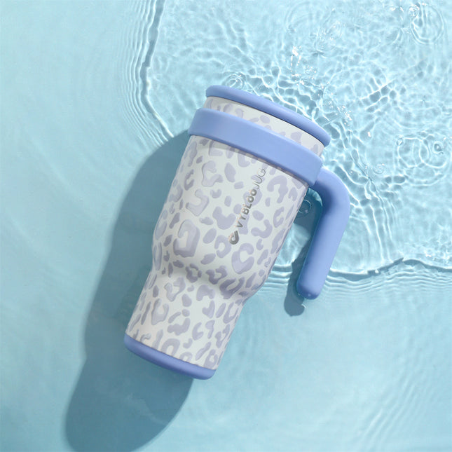 Leopardo Crema Taza Térmica Para Auto-Imagen principal