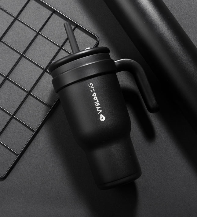VyblooJug Fizz Sombrío Vaso Acero Inoxidable Taza Para Auto Con Mango