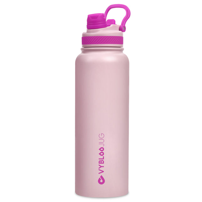 VyblooJug Cuarzo Rosa Vaso Térmico de Doble Boquilla | 40oz