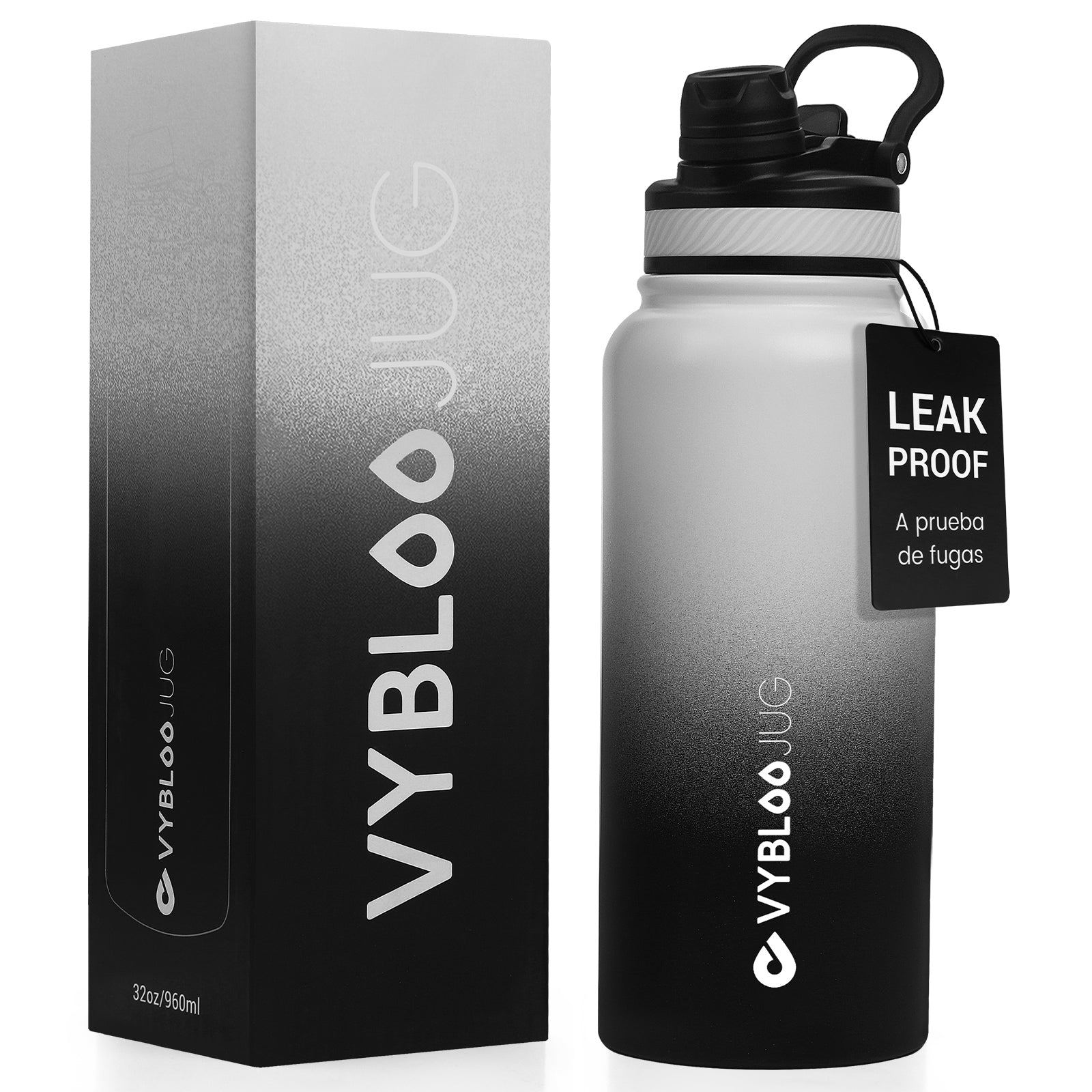 VyblooJug Xolo Vaso Térmico de Doble Boquilla | 32oz