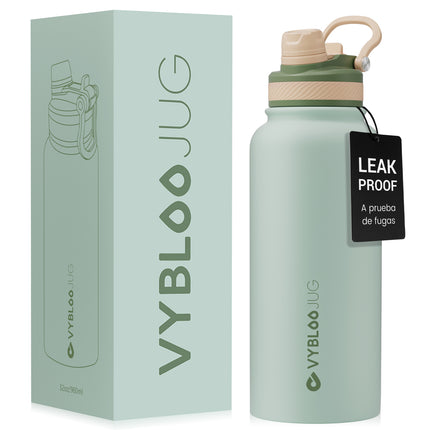 VyblooJug Mint Verde Vaso Térmico de Doble Boquilla | 32oz
