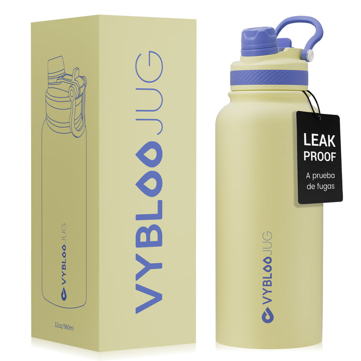 VyblooJug Sol Vivo Vaso Térmico de Doble Boquilla | 32oz