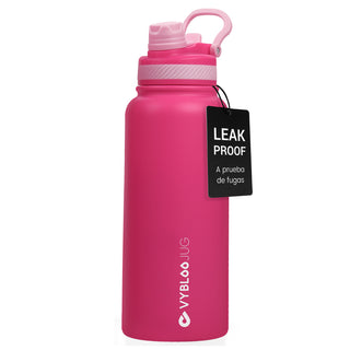 VyblooJug Rubí Vaso Termico con Doble Pico con Asa para Transportar