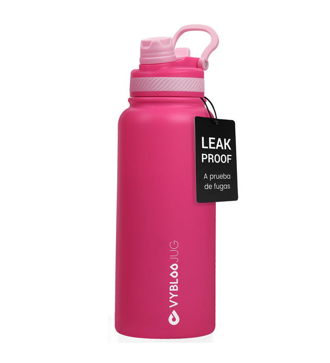 VyblooJug Rubí Vaso Termico con Doble Pico con Asa para Transportar