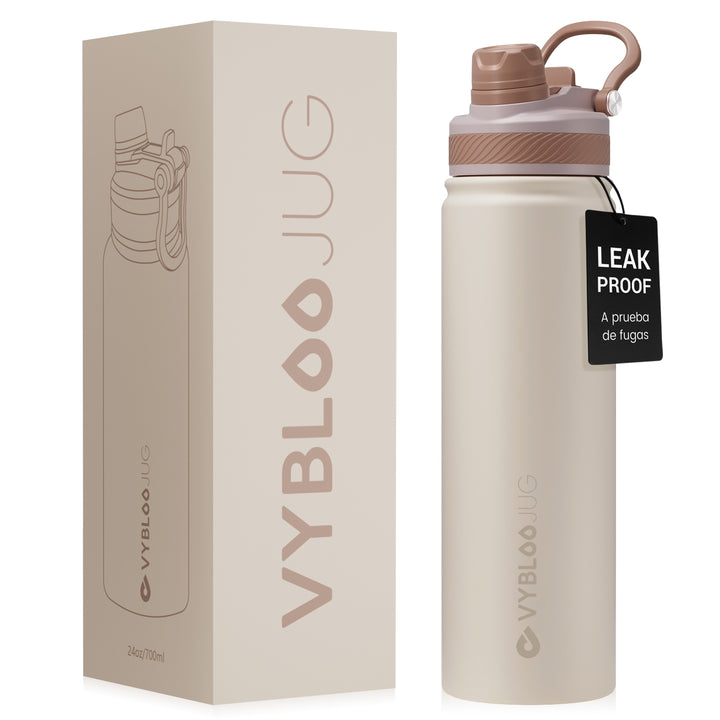 VyblooJug Arena Suave Vaso Térmico de Doble Boquilla | 24oz