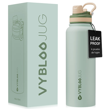 VyblooJug Mint Verde Vaso Térmico de Doble Boquilla | 40oz