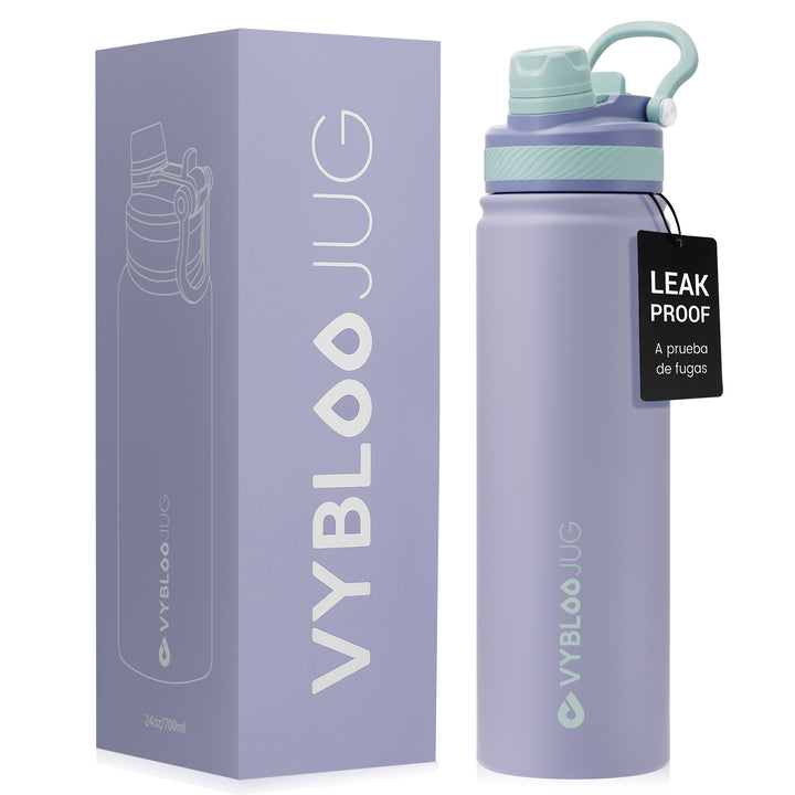 VyblooJug Amatista Vaso Térmico de Doble Boquilla   | 24oz