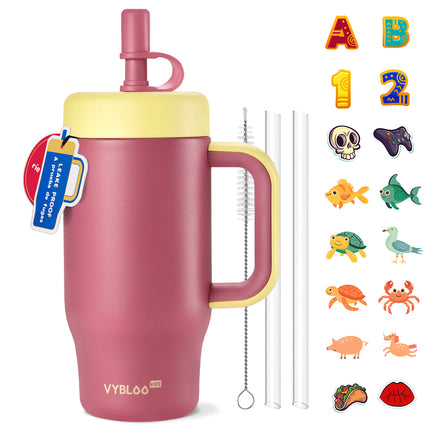 VyblooJug Princesa Rosa Termos para Agua Niños