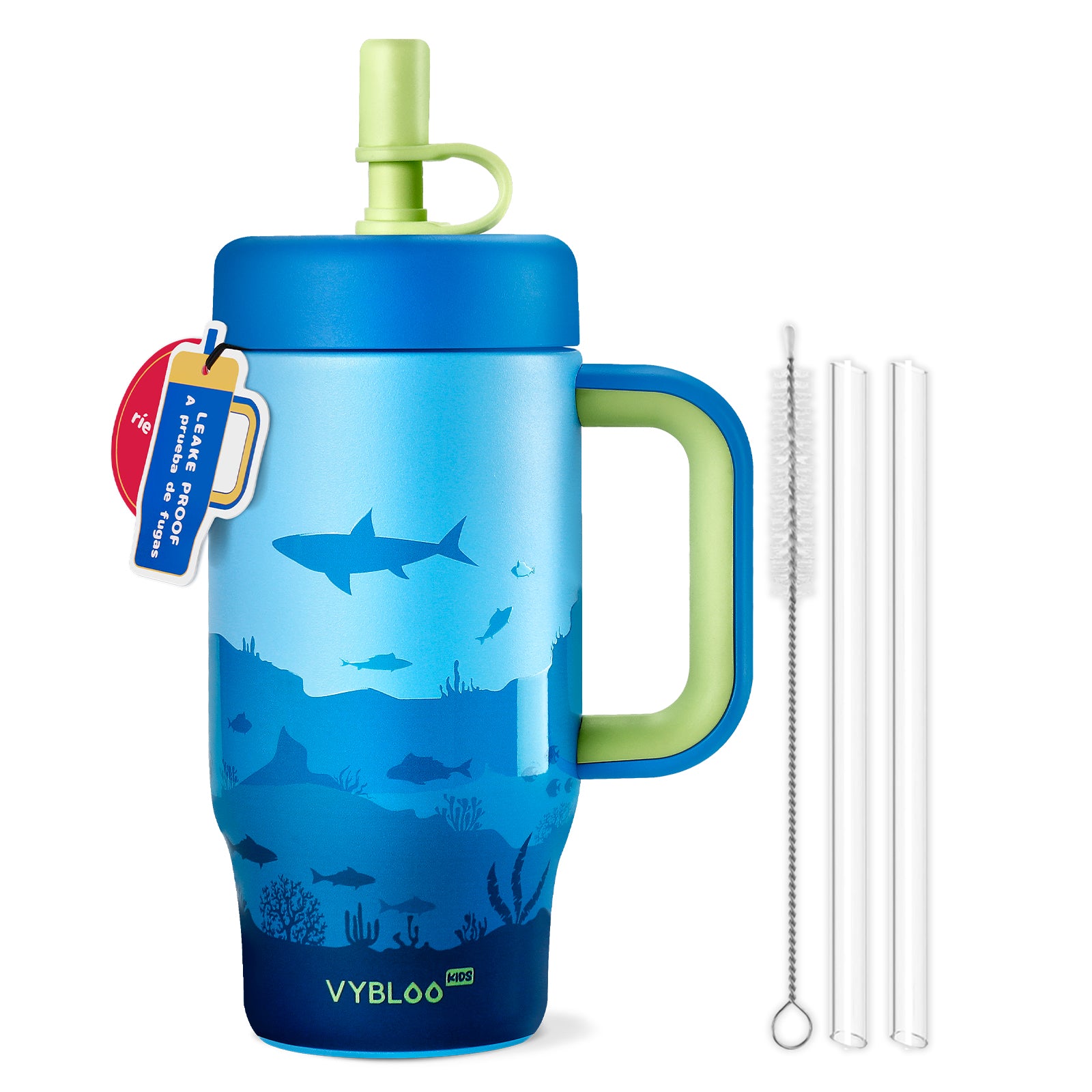 VyblooJug Mundo Submarino Termos para Agua Niños