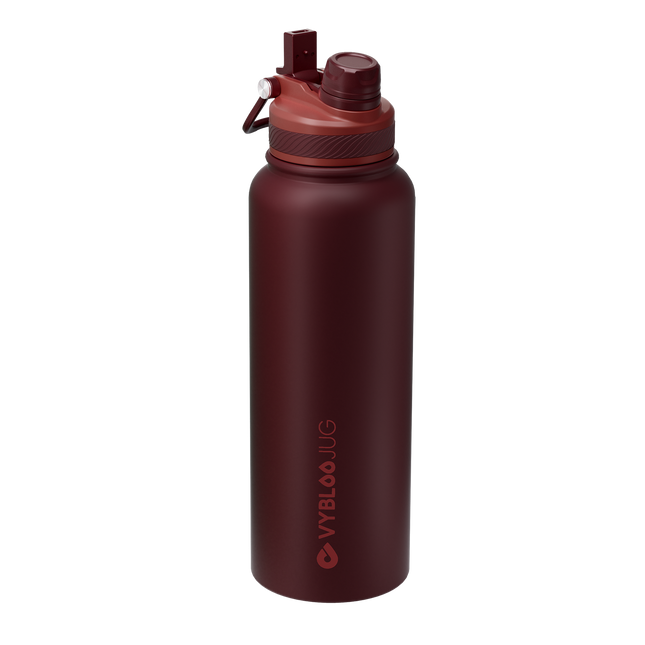 VyblooJug Terciopelo Tinto Vaso Térmico de Doble Boquilla |40oz