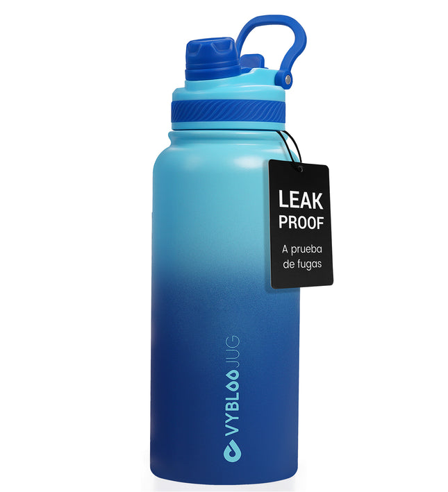 VyblooJug Taza Aislada Portátil con Tapa de 2 Modos y Pajita Vaso Acero Inoxidable Quetzhielo
