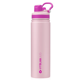 VyblooJug Cuarzo Rosa Vaso Térmico de Doble Boquilla  | 24oz