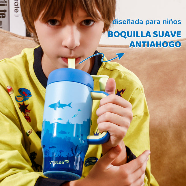 VyblooJug Mundo Submarino Termos para Agua Niños