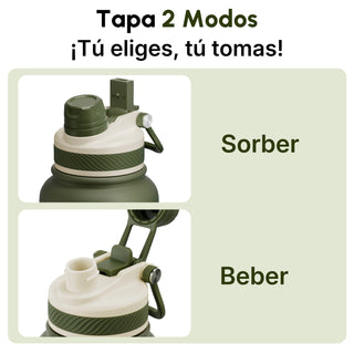 VyblooJug Lino Oliva Vaso Térmico de Doble Boquilla  |40oz