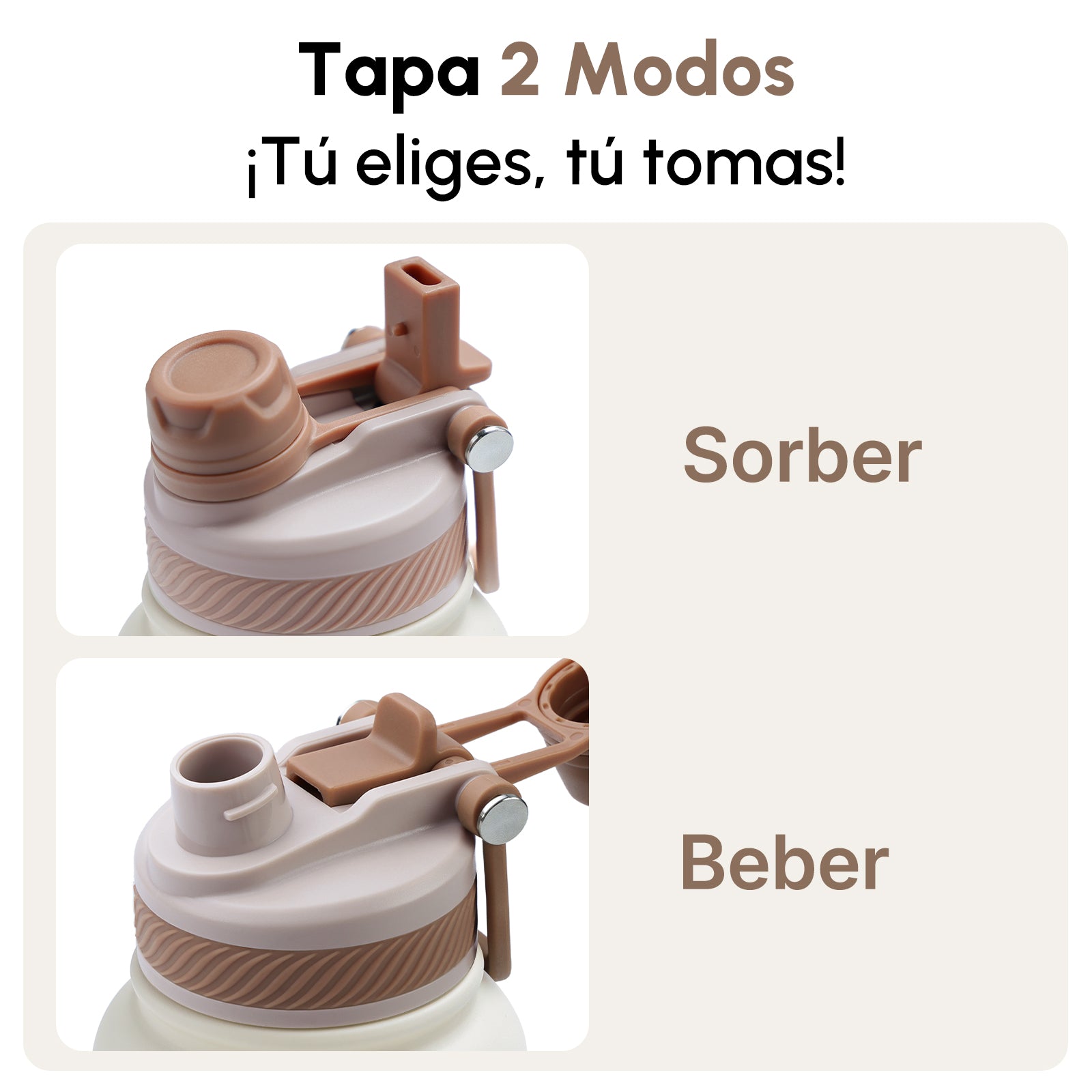 VyblooJug Arena Suave Vaso Térmico de Doble Boquilla | 40oz