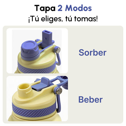 VyblooJug Sol Vivo Vaso Térmico de Doble Boquilla | 32oz