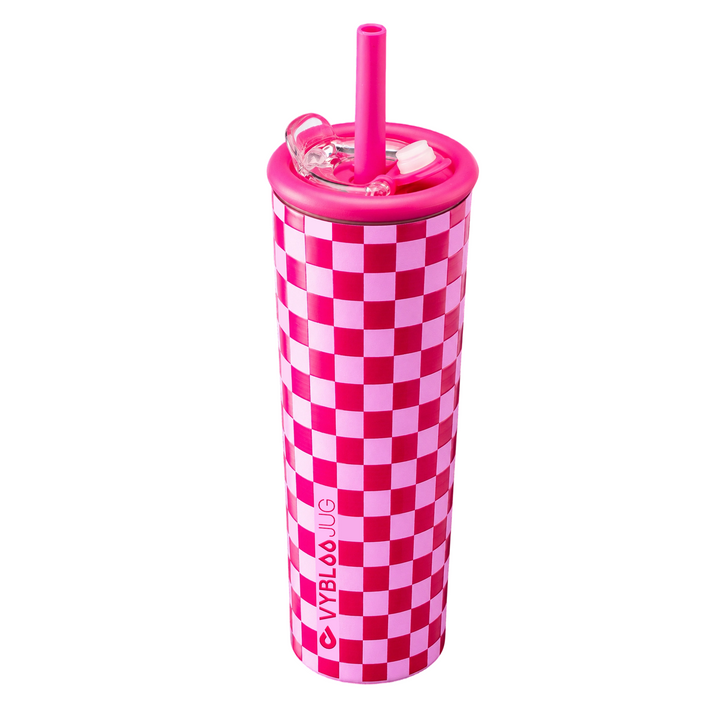 VyblooJug Ritmo Rosa Termos para Cafe con Doble Pico