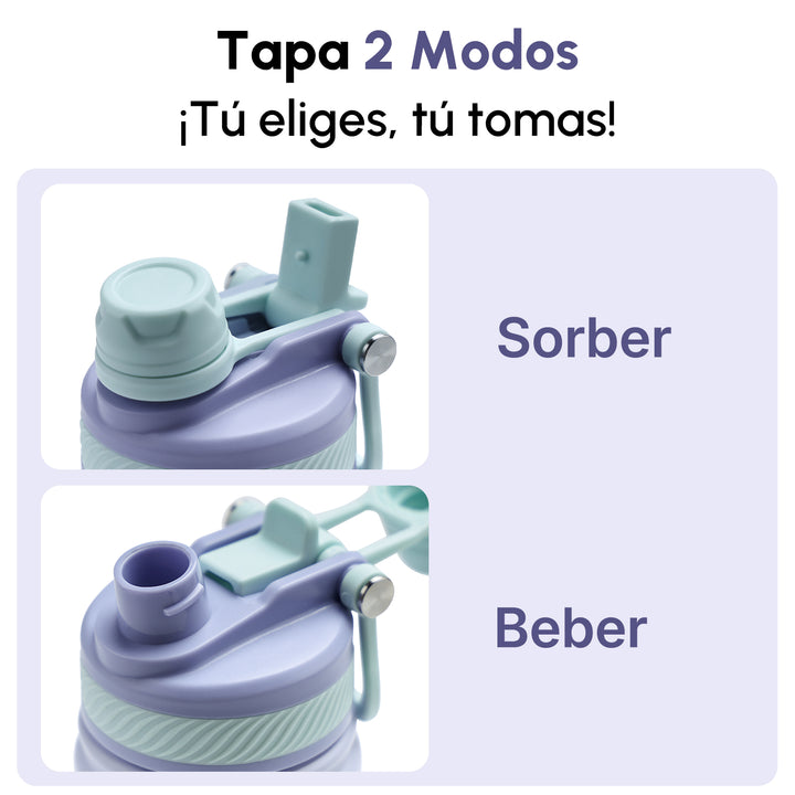 VyblooJug Amatista Vaso Térmico de Doble Boquilla   | 24oz