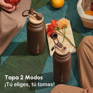 VyblooJug Cacao Niebla Vaso Térmico de Doble Boquilla |40oz