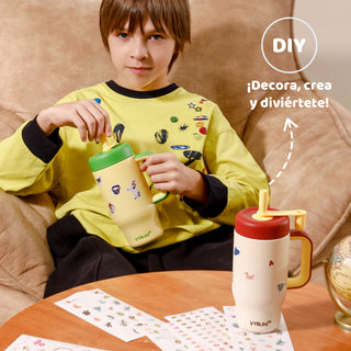 VyblooJug Gorro Rojo Termos para Agua Niños