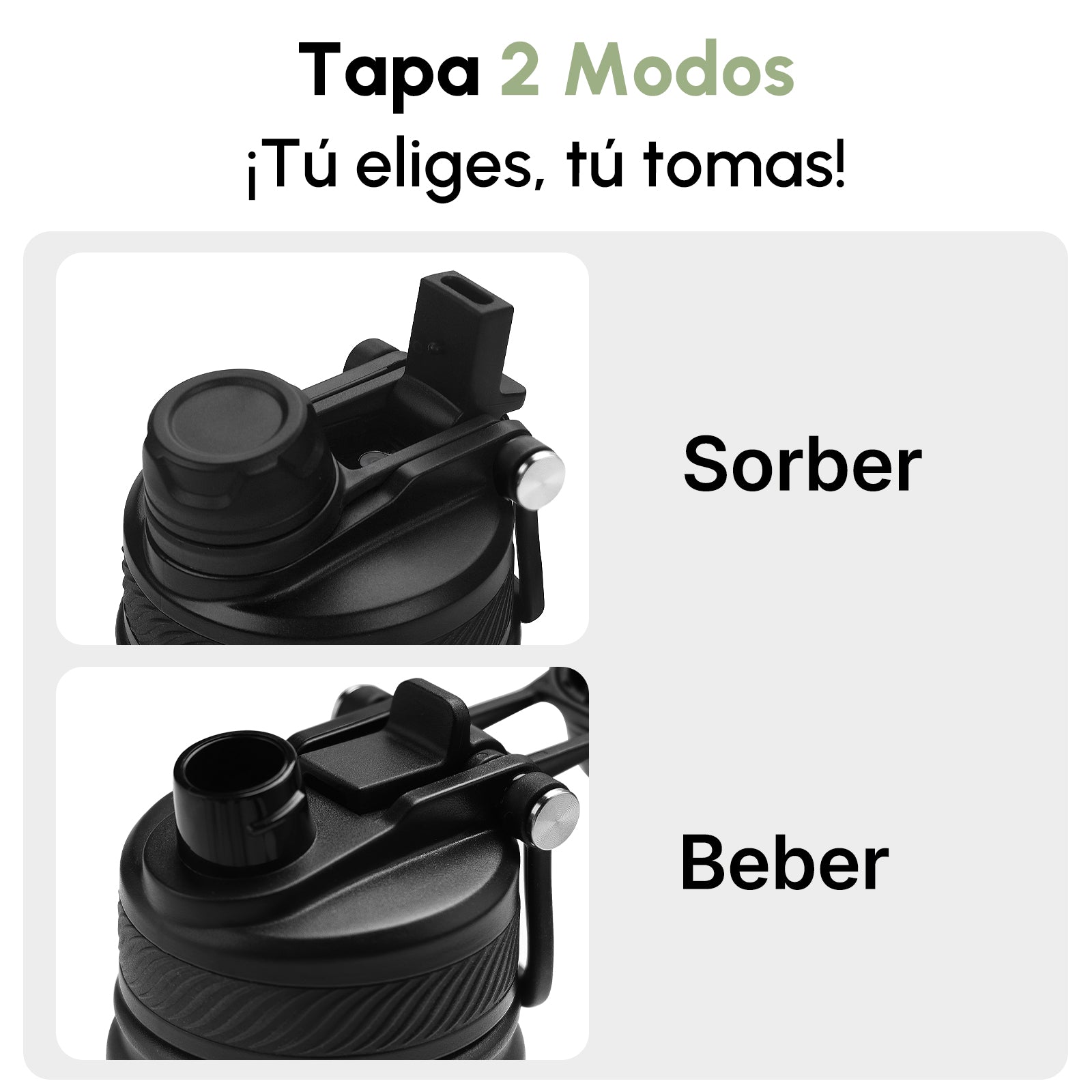 VyblooJug Obsidiana Vaso Térmico de Doble Boquilla  | 24oz