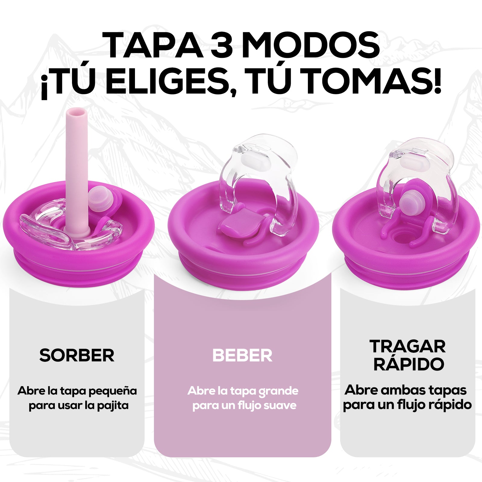 Pétala Termos para Cafe con Doble Pico-Piezas desmontadas de la copa