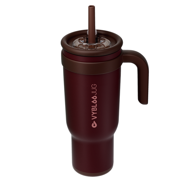 VyblooJug Terciopelo Tinto Taza Térmica Para Auto | 40oz
