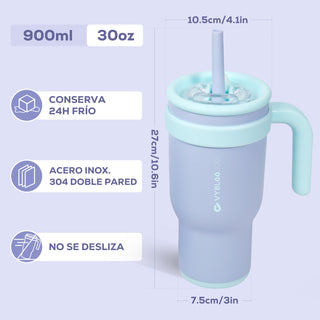 VyblooJug Bayas Aurora Taza Térmica Para Auto | 30oz