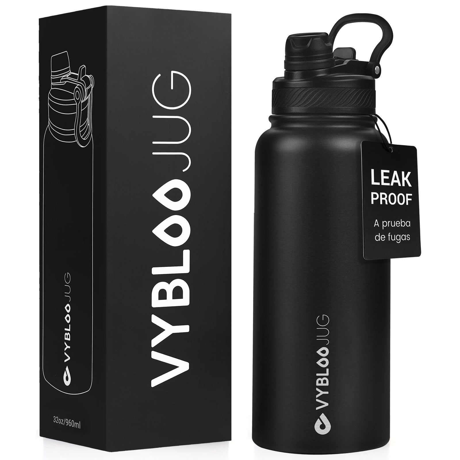 Obsidiana Vaso Térmico de Doble Boquilla-Imagen del embalaje