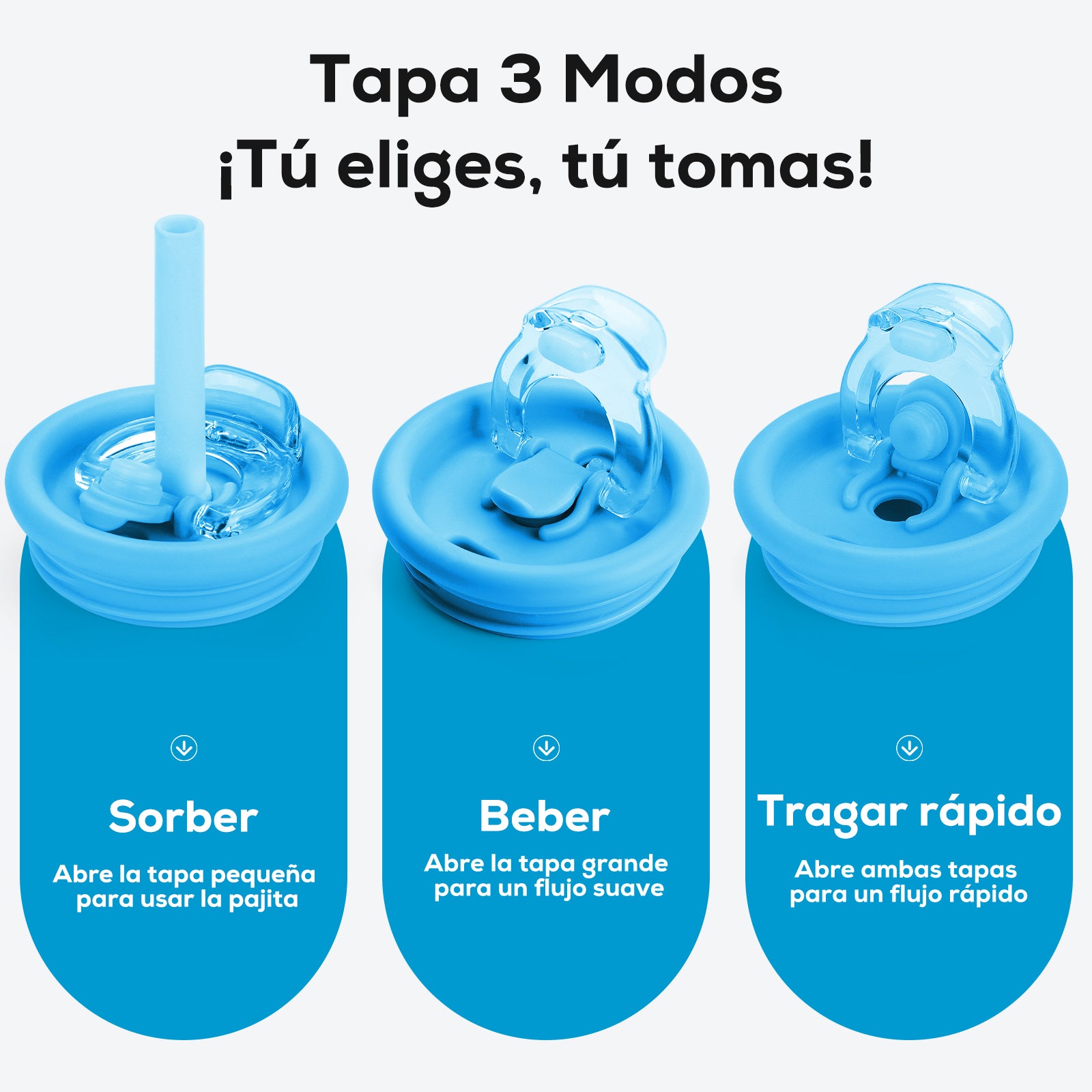 Fizz Azul Taza Térmica Para Auto-Detalles de la tapa del vaso